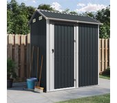 Cobertizo de jardín antracita 192x152,5x237 cm acero galvanizado