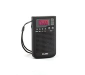 Radio portatil digital am/fm 9,8x6x1,8cm negro elbe