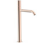 Tres 26130801op study exclusive grifo monomando xxl para lavabo oro rosa 24k