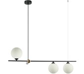 Italux barletta moderna lámpara de techo colgante con barra de 3 luces, g9