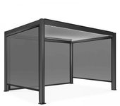 Pérgola bioclimática autoportante motorizada de 3x4m y 3 toldos ( 2 stores 2,60 x 2,32 m et 1 store 3,67 x 2,32 m ) - oviala