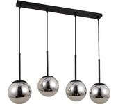 Lámpara colgante con 4 tulipa de cristal tonalidad cromo espejo. bombilla e27 (disponible lámpara de 1 luz) ref. 3323-4