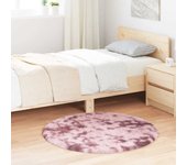 Alfombra navarra shaggy rosa empolvado 100x100 cm
