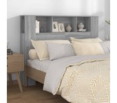 Mueble cabecero gris sonoma 140x18,5x104,5 cm