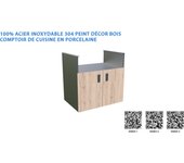 Elemento de parrilla, decoración de madera - roble rústico, 900 x 634 mm, altura 935 mm