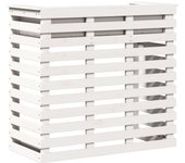 Mesa alta de bar de jardín，mesa para exteriores，mesa de patio madera pino blanco 113,5x50x103 cm cfw86783