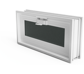 Ventana de ventilación eolo vents en pvc blanco con malla mosquitera incorporada | dimensiones cm 38x19x8 | unidad de venta: 1 ventana