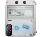 Cuadro eléctrico piscina bomba 0.5cv | transformador 150w | controlador rgb