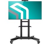 Onkron soporte tv ruedas para pantallas de 32” - 75”, hasta 60 kg - altura ajustable - máx 600x400 vesa - suelo / pie universal negro ts1571-b