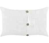 Beliani conjunto de 2 cojines decorativos banori lino 30 x 50 cm blanco liso