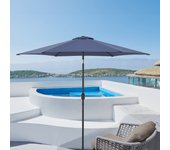 Sombrilla terraza exterior altino con articulación acero ø 270 x 235 cm - azul marino [casa.pro]
