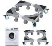 Soporte para lavadora 8 pies + 4 ruedas base 41-66cm ajustable soporte para lavadora