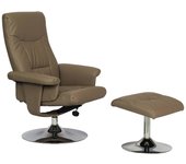 Sillón reclinable + reposapiés louis - beige