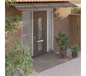 Toldo parasol | marquesina de puerta policarbonato negro 350x75 cm cfw44412