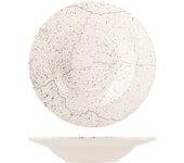 Plato de porcelana para pasta, modelo piedra, h&h, 25cm