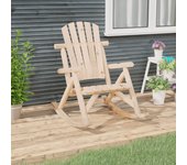 Maison exclusive - silla mecedora de jardín madera maciza abeto 69x96x101 cm