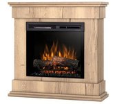 Lenox - chimenea eléctrica led independiente - 23' - roble claro - 93 x 90 x 29