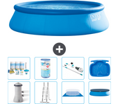 Paquete de piscina - intex - alrededor - 457x457x122 cm + accesorios a1310