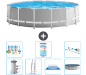 Paquete de piscina - intex - alrededor - 457x457x122 cm + accesorios a2292