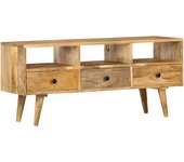 Mueble para tv de madera maciza de mango 110x36x50 cm