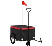 Remolque para bicicleta hierro negro y rojo 30 kg cfw74067