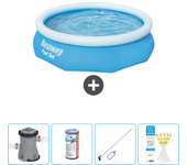 Paquete de piscina - bestway - alrededor - 305x305x76 cm + accesorios cb58