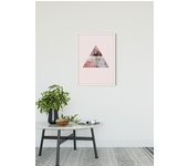 Cartel artístico de komar - triangles top red - talla: 50 x 70 cm