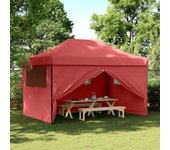 Tienda de fiesta | carpa de fiesta plegable pop-up 4 paredes laterales burdeos cfw63940