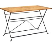 Maison exclusive - mesa plegable de jardín de madera maciza de acacia 120x70x74 cm