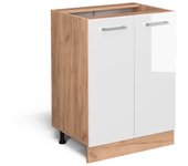 Vicco mueble bajo de cocina r-line, blanco alto brillo, 60 cm sin encimera