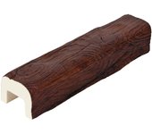 Viga imitación madera 7cm de ancho x 5.5cm de alto x 3m de largo color nogal oscuro decorativa de poliuretano vu0004-no