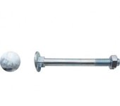 Boulon tête ronde collé carré (trcc) zingué blanc - 16 x 180 mm - boite de 10 - lennie - btrcc1618002b