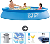 Paquete de piscina - intex - alrededor - 305x305x61 cm + accesorios cb86