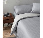 Dúo funda nórdica + almohada sophia acero - 150 (dúo)
