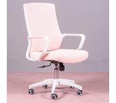 Silla de escritorio ergonomica con ruedas y reposabrazos - mesh - nest dream - rosa