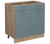 Vicco mueble bajo de cocina r-line, gris azulado, 80 cm sin encimera