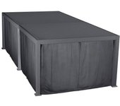 Hespéride - kit de cortina y barandilla para cenador grande evora - para evora 6 x 36 m (6 dobles raíles 6 cortinas y 6 mosquiteras)