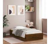 Maison exclusive - cama con cajones madera de ingeniería marrón roble 90x190 cm