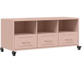 Mueble para tv acero laminado en frío rosa 100,5x39x43,5 cm