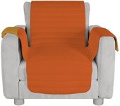 Funda de sofá trendy impermeable bicolor, 1 plaza, naranja/amarillo