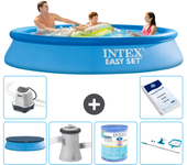 Paquete de piscina - intex - alrededor - 305x305x61 cm + accesorios a469