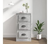 Aparador | aparador de comedor | armario de cocina de madera contrachapada gris hormigón 36x35,5x67,5 cm cfw71940