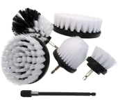 Paquete de 6 cepillos de limpieza de taladro, cepillo giratorio eléctrico blanco para baño, alfombra, cocina y baño