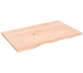 Estante de pared 80x50x2 cm madera maciza de roble sin tratar