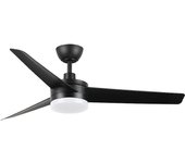Ventilador de techo led negro 24w dc ultra silencioso verano/invierno con mando a distancia