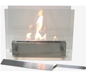 Chimenea portatil cristal acero para etanol