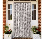 Vidaxl cortina mosquitera chenilla gris taupe y blanco 100x220 cm