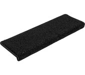 Alfombrilla escalera 30 uds | alfombras de escalera | tapetes de escalera 65x21x4 cm negro cfw821530