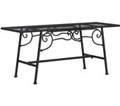 Banco de jardín de acero negro 110 cm