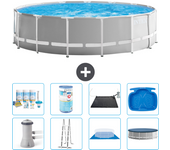 Paquete de piscina - intex - alrededor - 457x457x122 cm + accesorios a2277